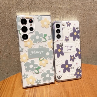 เคสโทรศัพท์มือถือ ซิลิโคน ลายดอกไม้ สําหรับ Vivo v29 v27 pro iqoo z7x y36 Y02 v25 v23e v7plus v9 v11i v15 v17 v19 v20 se v21 v23e s1 pro t1x y01 y02s  y1s y12 y15s y17 y19 y20 y33t y50 y51 y72 5g y76 y83 x50 x70 x60 x80 pro