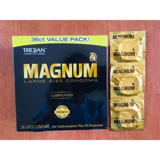 TROJAN™ MAGNUM™ Lubricated LARGE Size Condoms –The Gold Standard™ in comfort &amp; protection ไซด์ใหญ่! คอนดอม ยี่ห้อดังเมกา