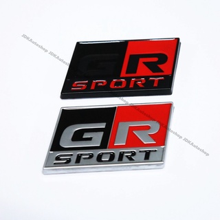 โลโก้ โลหะ GR SPORT พร้อมกาวติดด้านหลัง ขนาด 3.7 x 6.8 cm.