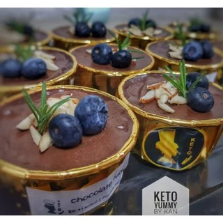 เค้กฟัดจ์ช็อคหน้านิ่ม 2 ชิ้น คีโต (เค้ก ไม่มีผลไม้) Chocolate Fugde Cake เบาหวาน,เด็กแพ้กลูเตน ทานได้
