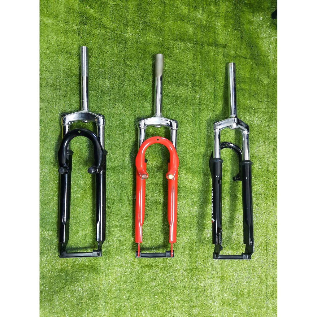 ตะเกียบ โช้ค 26 นิ้ว MTB ใส่ดิสเบรค หรือ V-Brake ได้ (มีให้เลือก 2 แบบคือ คอดูด Oversize 1 1/8 นิ้ว และ คอเกลียว 1 นิ้ว)