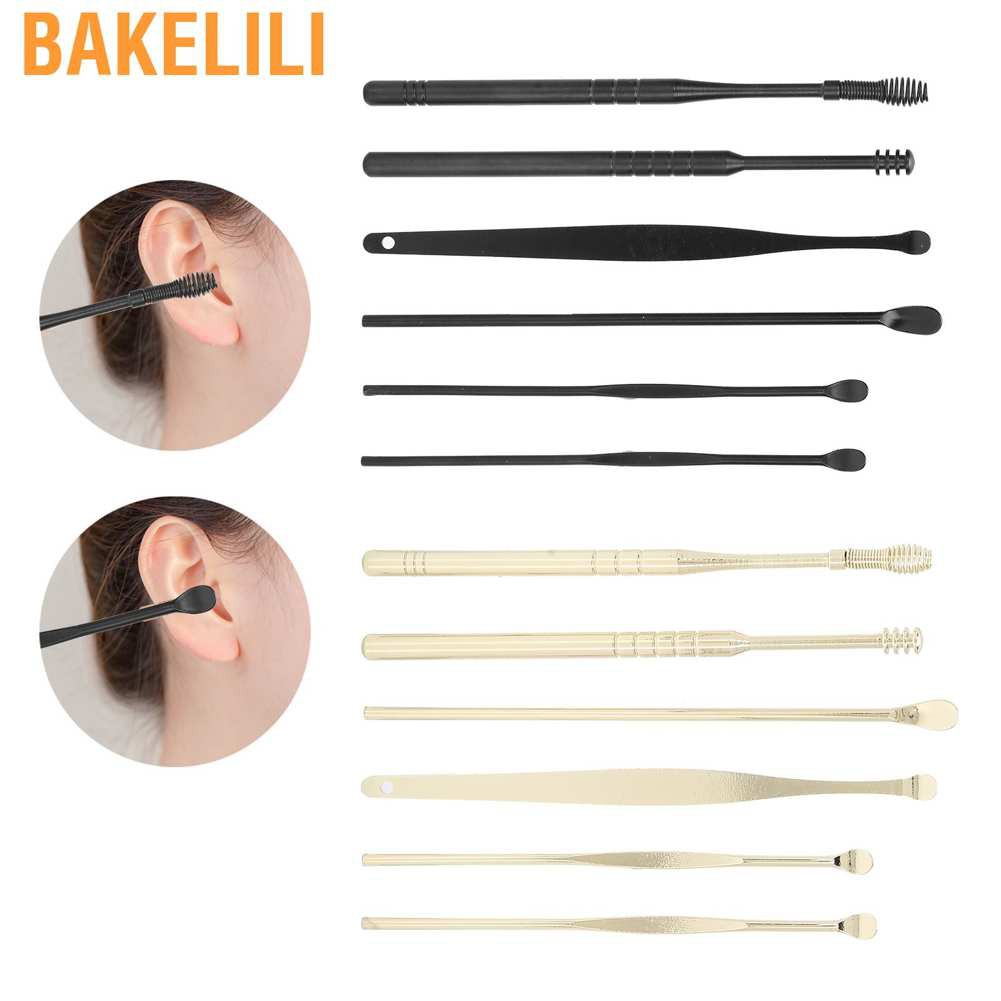 Bakelili Portable Earwax Removal Cleaner Set U Shape Ear Spoon Spiral