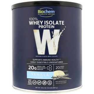 🇺🇸Pre order🌎 Biochem 100% Whey Isolate Protein, Vanilla, 30.2 oz (857 g)🇺🇸