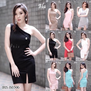 Mini Dress ปาดไหล่เดียว  [B0396]