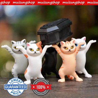 MUISUNGSHOP 🐱 โมเดลแมว น้องแมวกาชาปอง แมวชูมือ สุดฮิต แบกของได้ ตั้งโชว์ได้ 🐱