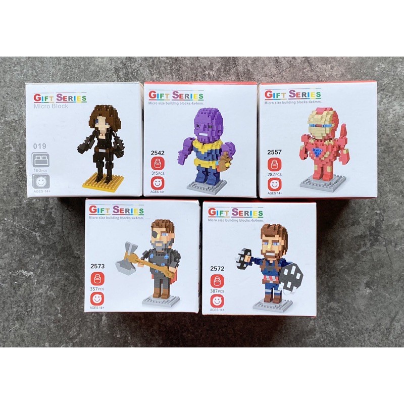 เลโก้นาโนไซส์ M - Hero Avengers Lno 019 & WiseHawk 2542,2557,2572,2573