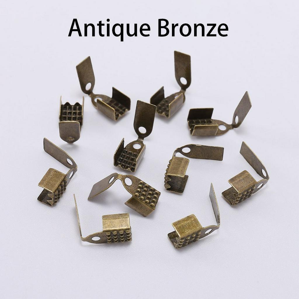 คลิปหนีบสาย  100ชิ้น/แพ็ค โรเดียมทอง แบบพับได้ สำหรับงานเครื่องประดับDIY - รูปที่ 3