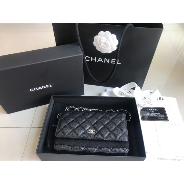 New 👉🏼 Chanel Woc  Wallet on Change Holo27 ของแท้📍
