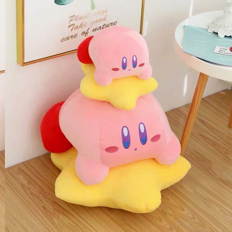 JFMM New Kirby Plush Toy Doll Pillow Cushion Bed to Sleep with Doll Ragdoll Birthday Gift for Women