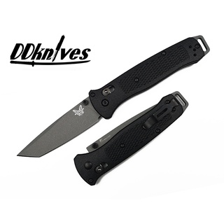 มีดพับ Benchmade Bailout CPM-3V Gray Cerakote Plain Tanto Blade, Black Grivory Handles (537GY)