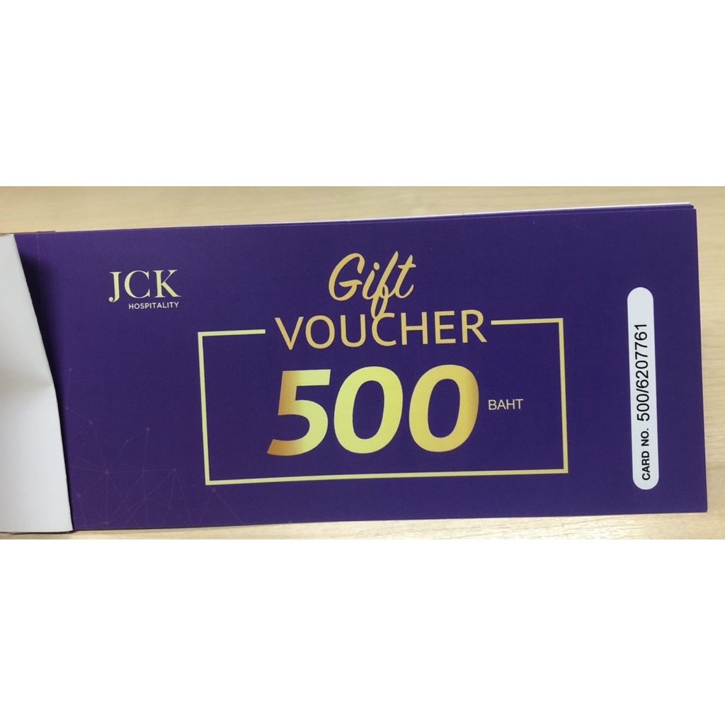 GIFT VOUCHER มูลล่าใบละ 500 บาท (ร้านอาหารในเคลือ JCK HOSPITALITY)