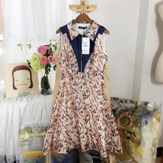 ชุดเดรสกระโปรงแขนกุด คอปก ไซส์ M รหัสสินค้า 006078