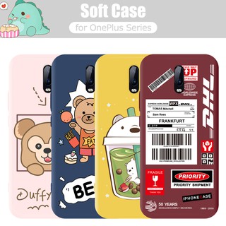 Label Trending กรณ OnePlus 6 7T 8 Pro 7 6T One Plus Bear Drink Soft Case