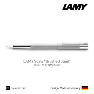 Lamy Scala "Brushed Steel" Fountain Pen - ปากกาหมึกซึมลามี่สาคาล่า รุ่นบรัชสตีล