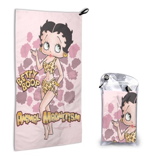 Betty Boop ผ้าขนหนูไมโครไฟเบอร์ ดูดซับน้ําได้ดี แห้งเร็ว ขนาด 40*80 ซม. สําหรับชายหาด เดินป่า โยคะ ท่องเที่ยว กีฬา