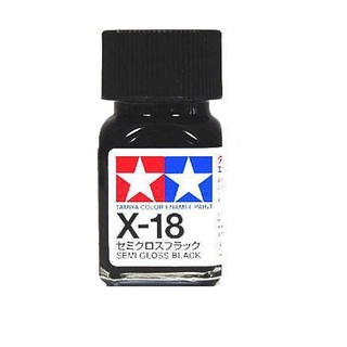 Tamiya Enamel X-18 Semi Gloss Black