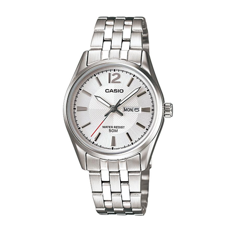 Casio Standard นาฬิกาข้อมือผู้หญิง สายสแตนเลส รุ่น LTP-1335D,LTP-1335D-7A - สีเงิน