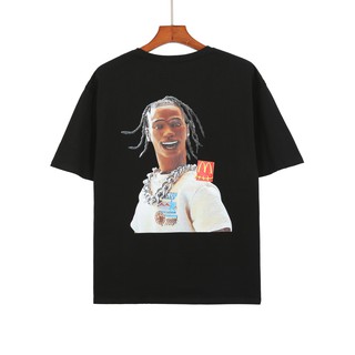 Travis Scott Cactus Jack ร่วม M Kee TS ตุ๊กตาแฮมเบอร์เกอร์พร้อมเสื้อยืดแขนสั้นพิมพ์ลาย