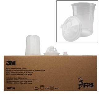 ถุงผสมสี (50ใบ) PPS 177มล. ขนาดเล็ก Kit Mini Size for Spray Gun 3M PPS 16114