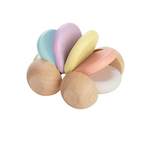 PlanToys ของเล่นไม้ 5254 Baby Car - Pastel รถยืดหยุ่น - สีพาสเทล เสริมพัฒนาการ สำหรับเด็กอายุ 6 เดือน ขึ้นไป