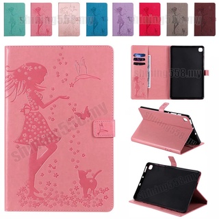 For Samsung Galaxy Tab A7 Lite 8.7 2021 SM-T220 T225 10.4 inch 2020 SM-T500 T505 T507 Butterfly Girl Pattern Flip Case Shockproo With Foldable Bracket Cover