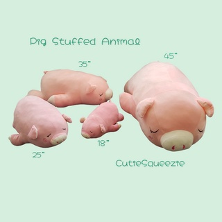 ♬ตุ๊กตาหมู หลับตา Stuffed Pig (V2) ขนาด 18" (นิ้ว)☛
