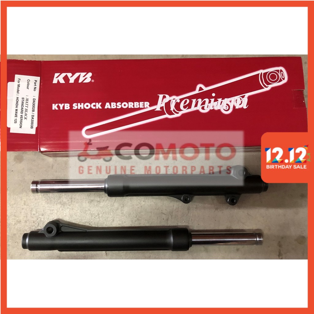 Honda Wave125 100% KYB KAYABA ตะเกียบหน้า Assy (Damper Comp) (Matt Black)