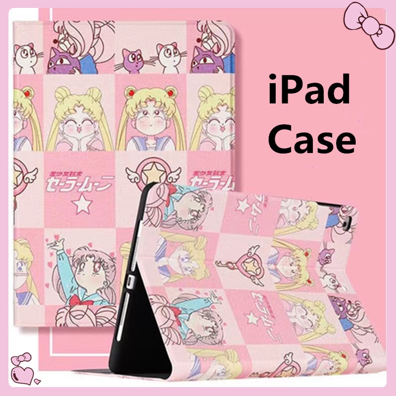 Sailor Moon เคสไอแพด ลายการ์ตูน iPad Mini 1 2 3 4 5 / iPad 2 3 4 / iPad Pro 9.7 Air1 Air2 / iPad Pro 10.5 / ipad Gen 7/8/9 10.2 Smart Case
