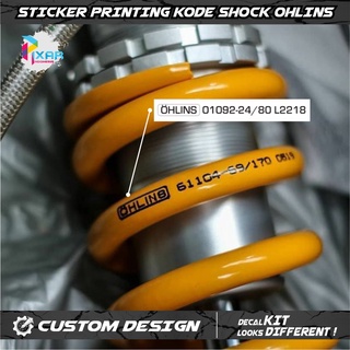 สติกเกอร์ ลาย STICKER PRINTING Code SHOCK OHLINS Screw