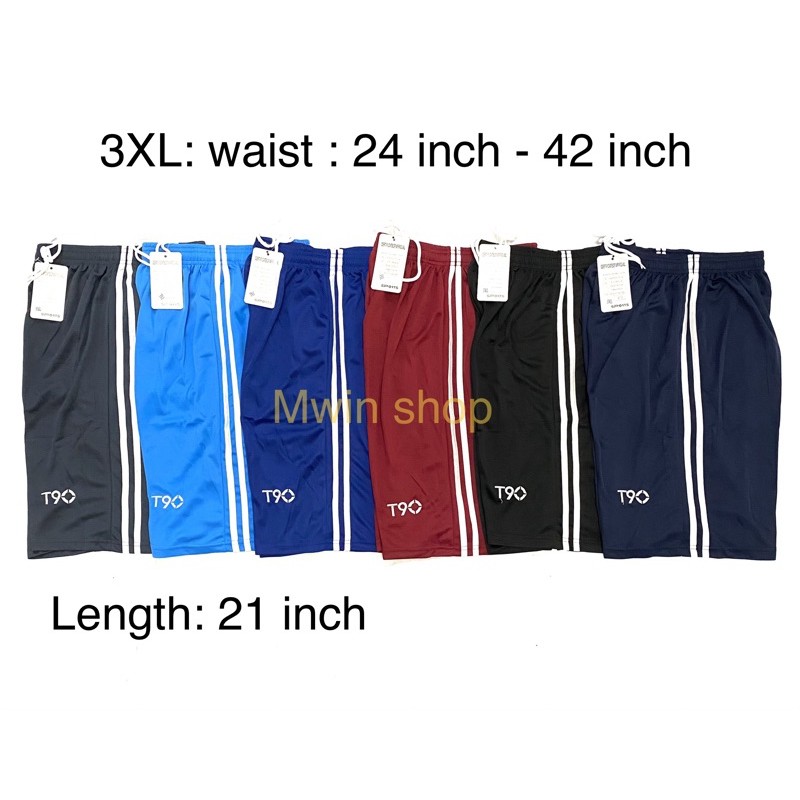 Mwin shop man jersey sport short pants ไซส์ 3XL / Seluar pendek sport jersey Bola 3XL (ผู้ใหญ่)
