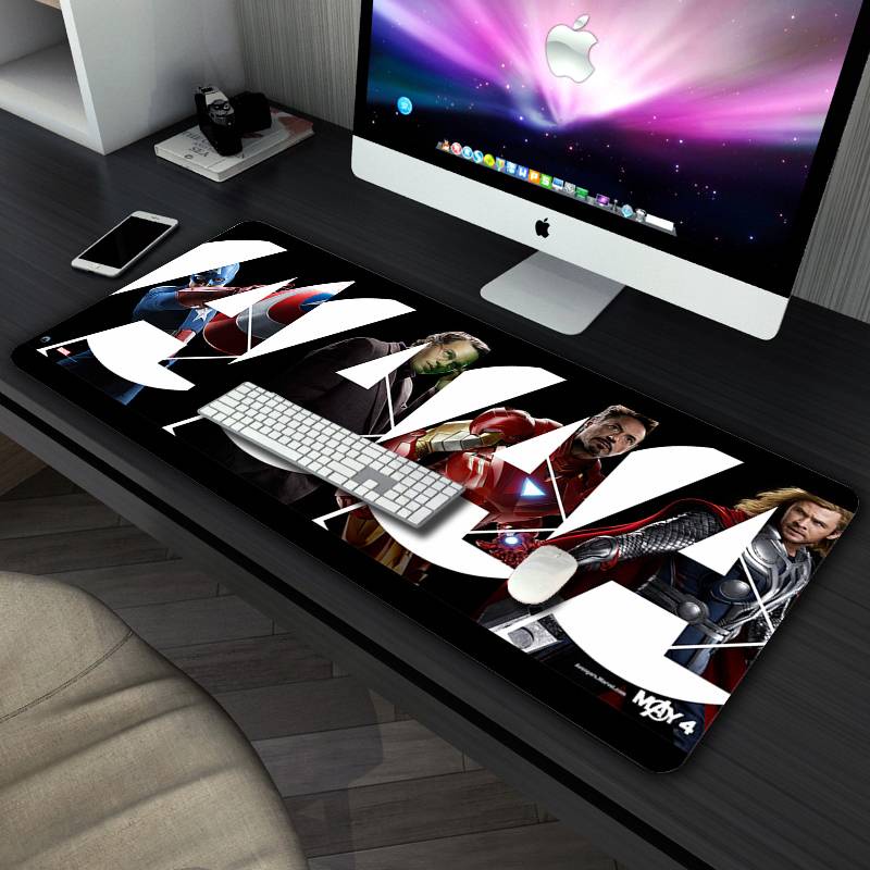 [Ready Stock] Marvel Movie Logo Gaming Mouse Pad The Avengers Long