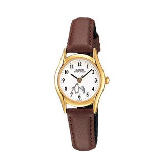 ﻿CASIO STANDARD นาฬิกาข้อมือผู้หญิง สีน้ำตาล สายหนัง รุ่น LTP-1094Q-7B6RDF (ประกัน cmg)