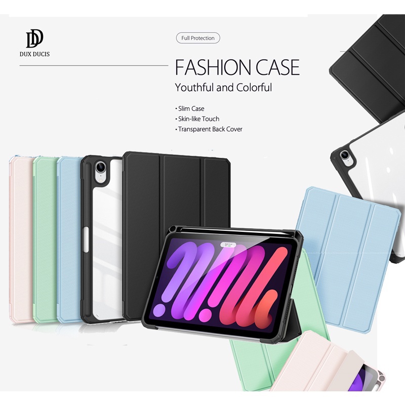 DUX DUCIS Toby Series Case เคสกันกระแทก หลังใส มีที่ใส่ปากกา สำหรับ iPad mini 6/ mini 7