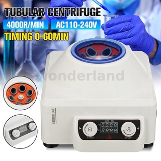 60W 4000rpm Centrifuge Lower-speed Desktop Laboratory Timing Centrifugal Machine AC110-240V