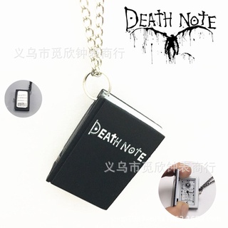 นาฬิกาพ็อกเก็ต สร้อยคอ จี้การ์ตูน Death Note สีดํา แบบสร้างสรรค์ สําหรับผู้ชาย และผู้หญิง