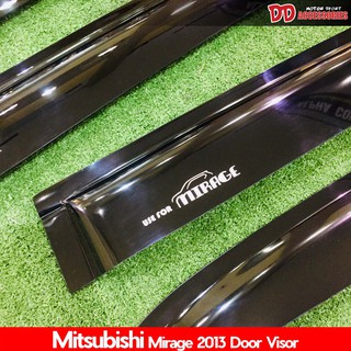 กันสาด กันสาดน้ำฝน Mirage 2012 2014 2016 2108  สีดำ