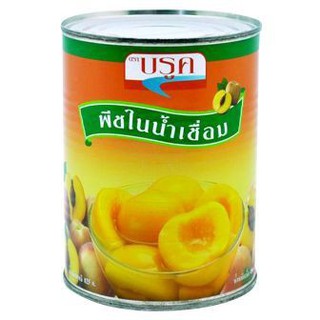 Brook Peach Halves in Syrup 825g  บรู๊คพีชครึ่งซีกในน้ำเชื่อม 825 กรัม