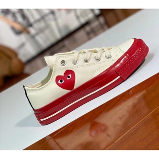 **C** รองเท้า Comme Des Garçons Play x Converse Chuck 70 low-top sneakers $ มีไซส์ 35-44 สินค้าใหม่ ของแท้