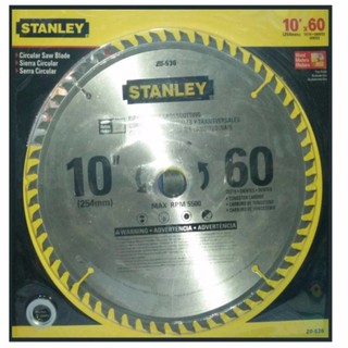 Stanley ใบเลื่อยวงเดือน ขนาด 10" 60ฟัน