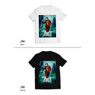 คอลูกเรือเสื้อยืดคอกลมเสื้อยืด พิมพ์ลาย Joker 1 I CUSTOM I FILM I DC I VILLAIN I TSHIRTผ้าฝ้ายแท้