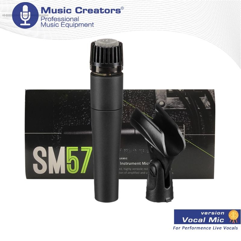 ใหม่ Packet Shure SM 57 SM57 57LC ไมโครโฟนบันทึกเสียง ไดนามิก แบบมีสาย สําหรับเครื่องขยายเสียงกีตาร์