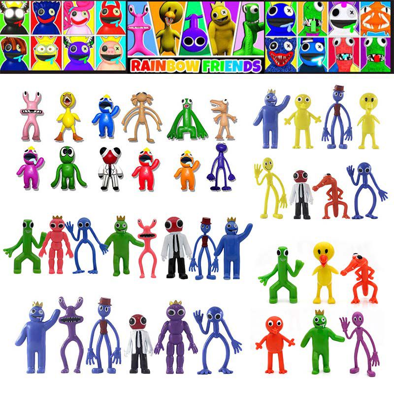 【Readfy Stock】New 12pcs Roblox Rainbow Friends Figure Toy Model Decoration Handmade Doll Kids Gift