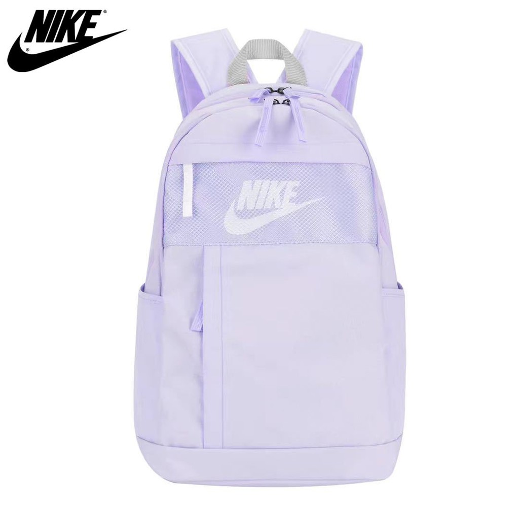 Nike กระเป๋าเป้เดินทางนักเรียนสาวสบาย ๆ สีม่วงของ