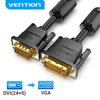 vention สายเคเบิล DVI-I 24+5 ตัวผู้ เชื่อมต่อ VGA HD 15 พิน ตัวผู้ อะแดปเตอร์เชื่อมต่อวิดีโอ สําหรับแล็ปท็อป pc EAC