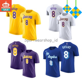 Nba Gametime NIKE Los Angeles LAKERS HOME เสื้อยืดบาสเก็ตบอล NO 8/24 Kobe Bryant - ใหม่ล่าสุด
