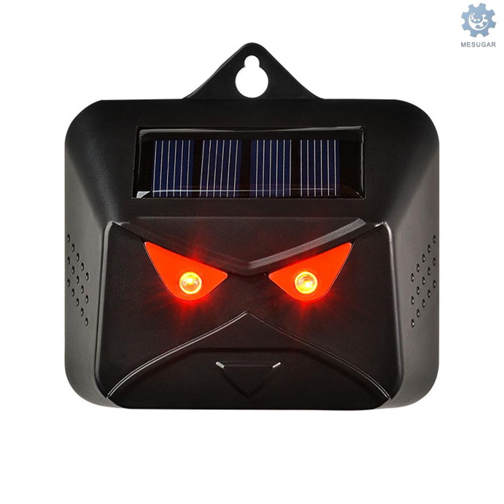 [MESU] เครื่องไล่นก สุนัข แผงพลังงานแสงอาทิตย์ ชนิดซิลิโคน สีแดง ไฟ LED กระพริบ อุปกรณ์ป้องกันการป้องปราม