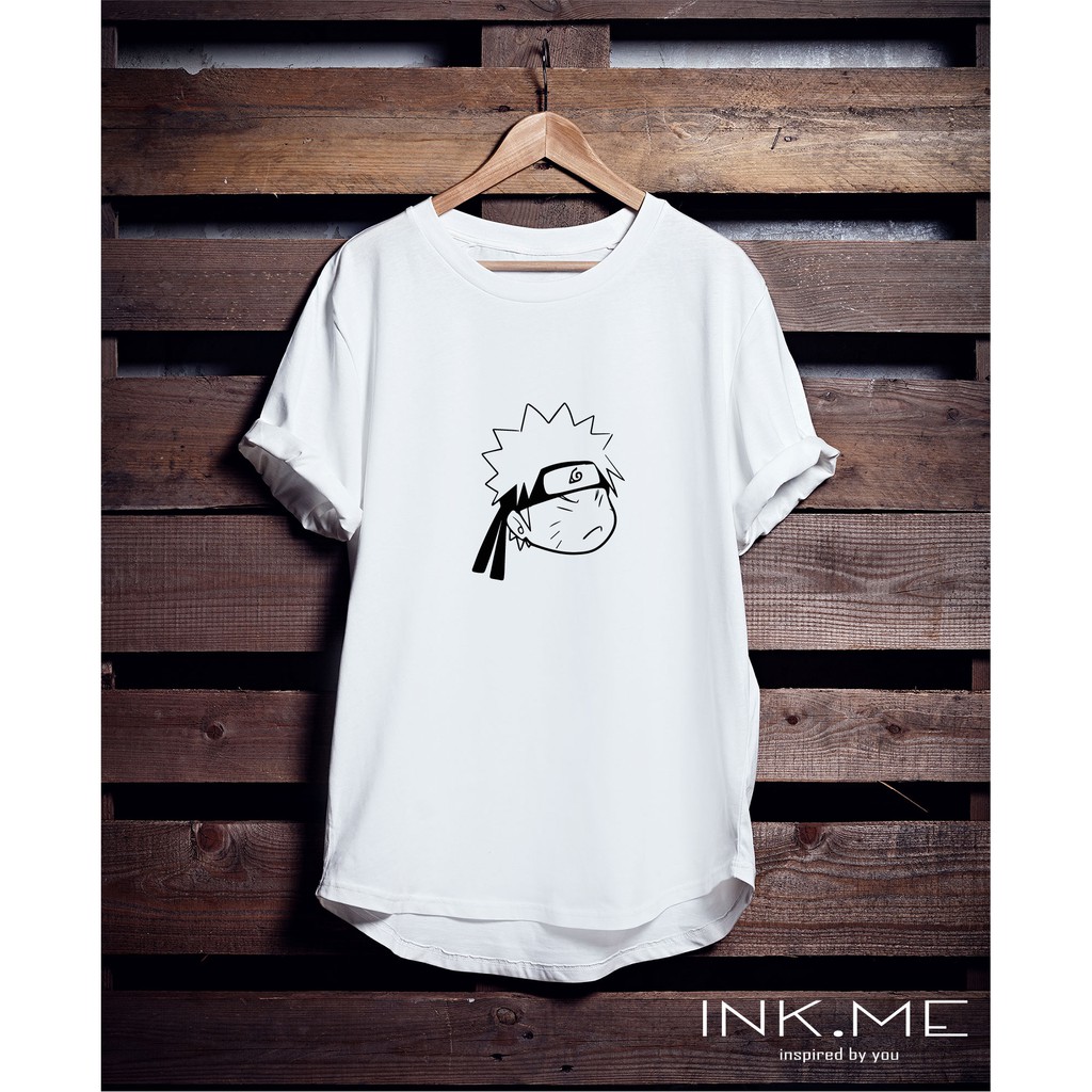 เสื้อยืด NARUTO CRAYON/ เสื้อยืด UNISEX/ NARUTO TSHIRT สีขาว/ NARUTO SCREEN-PRINTED เสื้อยืด