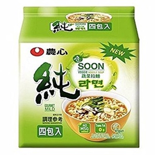 NONGSHIM SOON VEGGIE RAMYUN นงชิม รสผัก ขนาด 112กรัม จัดชุด 5ซอง บะหมี่กึ่งสำเร็จรูป ราเม็ง NOODLE SOUP