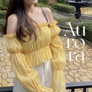 ใส่โค้ด WYUJDU ลดเหลือ 212.- ✨𝐀𝐮𝐫𝐨𝐫𝐚 เสื้อแขนยาวปาดไหล่ 5 สี nms154
