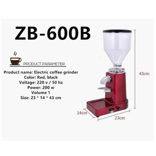 เครื่องบดกาแฟอิตาลีกำลังสูงและความจุสูง Zboss 600B ไม่มีกล่องผงกาแฟเครื่องบดเมล็ดกาแฟเครื่องบดเมล็ดกาแฟในครัวเรือนและเคร